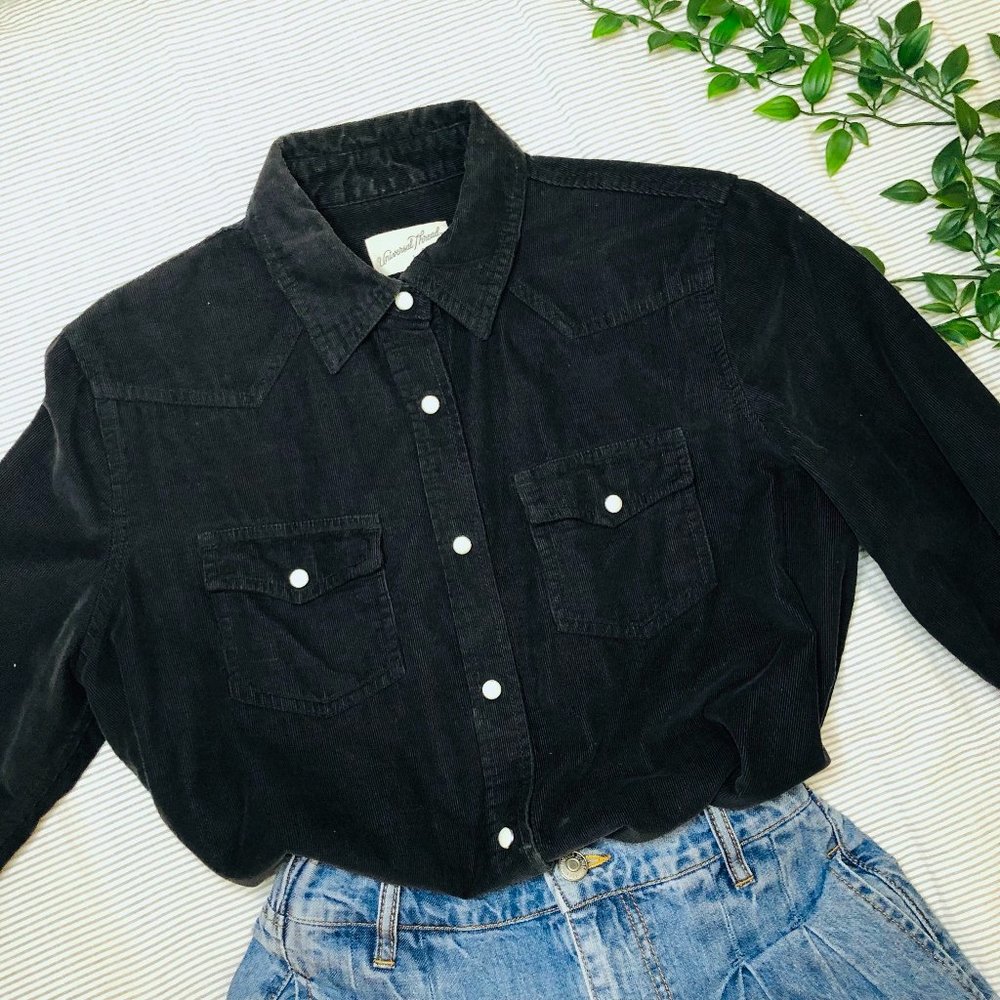 Western-Style Corduroy Shirt